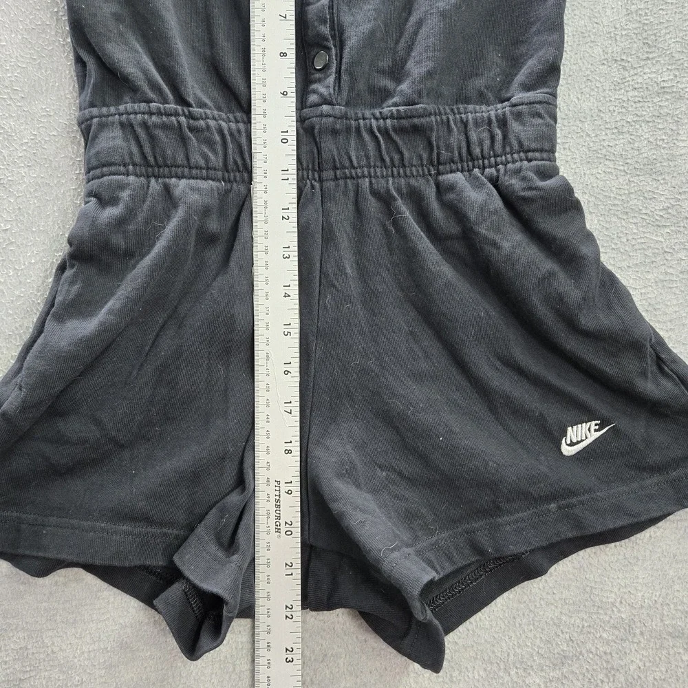 Nike Girls Romper‎ M Black Swoosh Logo Embroidery Sleeveless 3.5